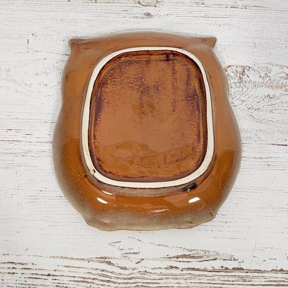 Ceramic Owl Platter / Spoon Rest 8.25" X 7" excellent condition - Picture 2 of 2